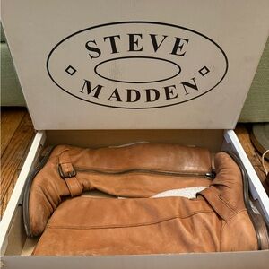 Steve Madden P-Lakke Cognac Lea Shoes Size 6.5